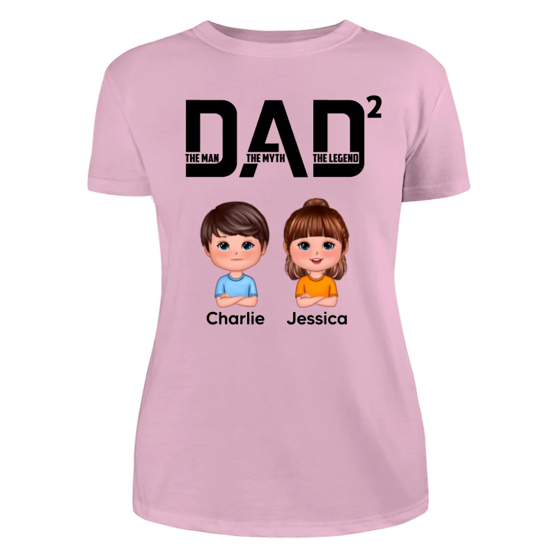 DAD The Man The Myth The Legend Number Doll Kids Personalized Shirt - Image 11