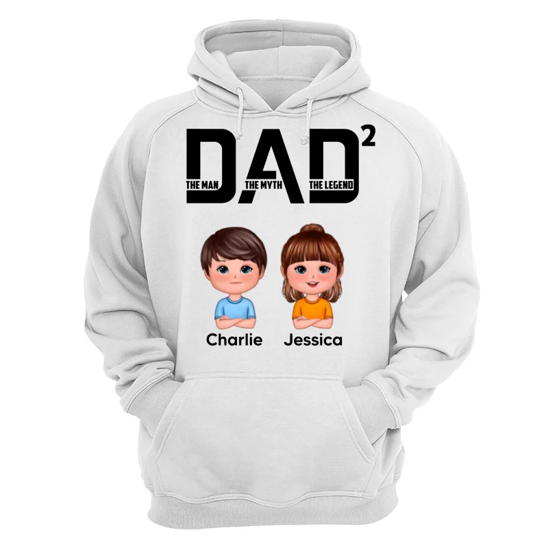 DAD The Man The Myth The Legend Number Doll Kids Personalized Shirt - Image 13