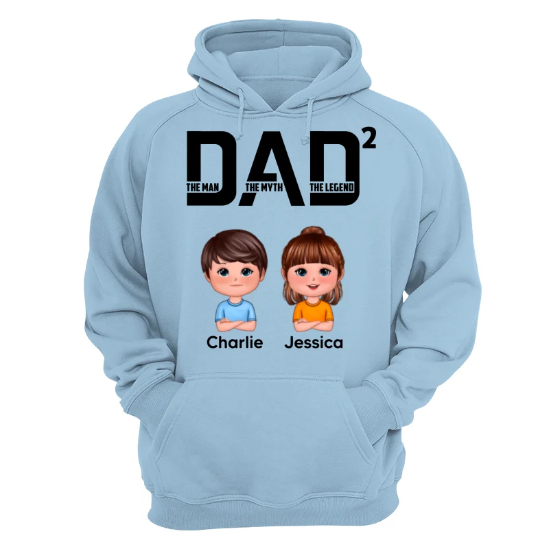 DAD The Man The Myth The Legend Number Doll Kids Personalized Shirt - Image 16