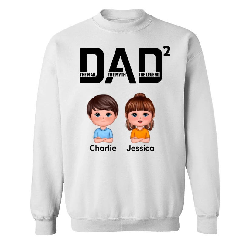 DAD The Man The Myth The Legend Number Doll Kids Personalized Shirt - Image 17