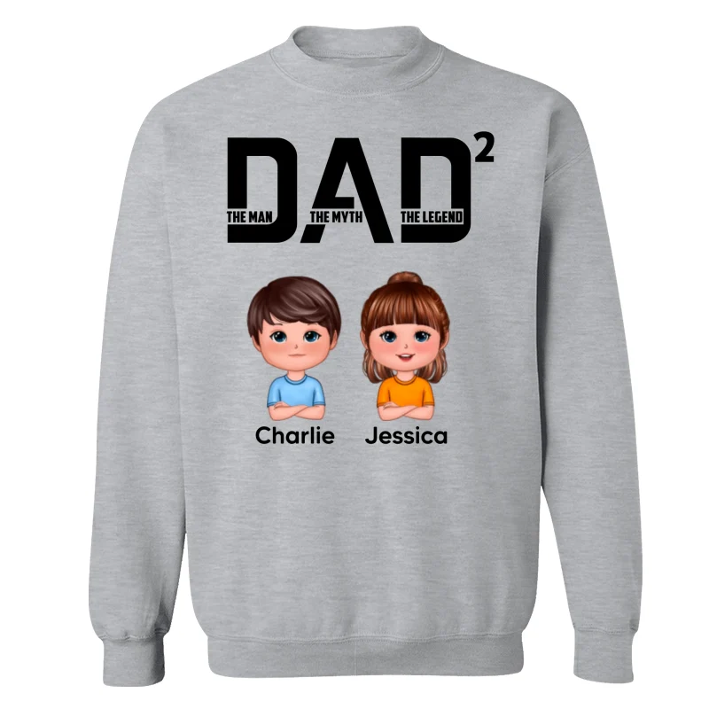 DAD The Man The Myth The Legend Number Doll Kids Personalized Shirt - Image 18