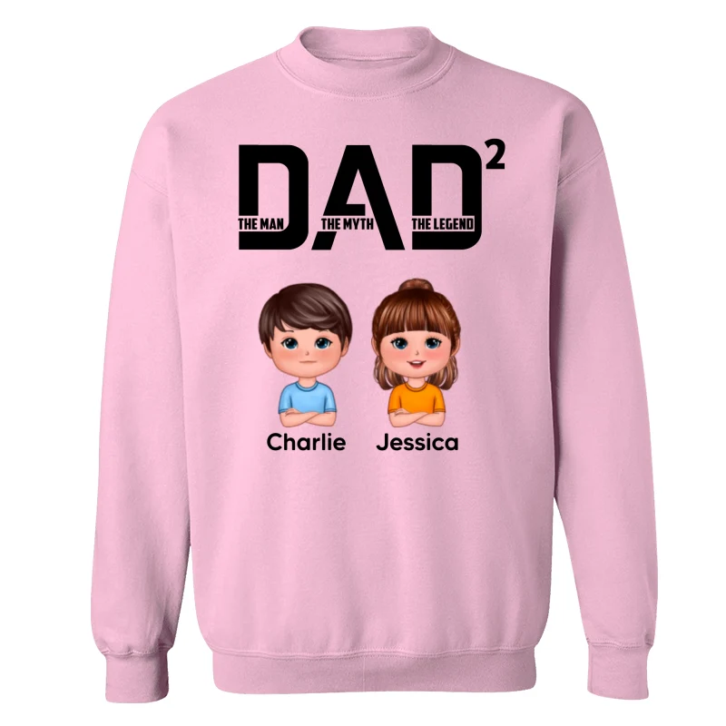 DAD The Man The Myth The Legend Number Doll Kids Personalized Shirt - Image 19