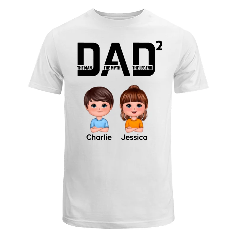DAD The Man The Myth The Legend Number Doll Kids Personalized Shirt - Image 5