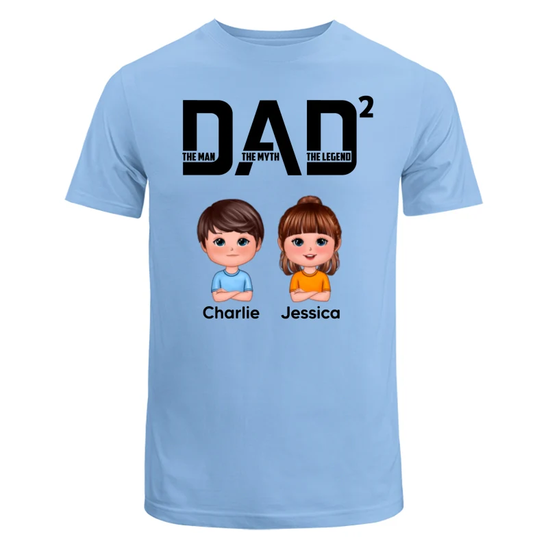 DAD The Man The Myth The Legend Number Doll Kids Personalized Shirt - Image 8