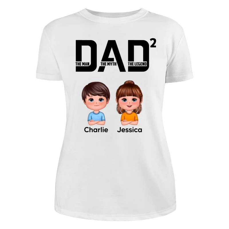 DAD The Man The Myth The Legend Number Doll Kids Personalized Shirt - Image 9