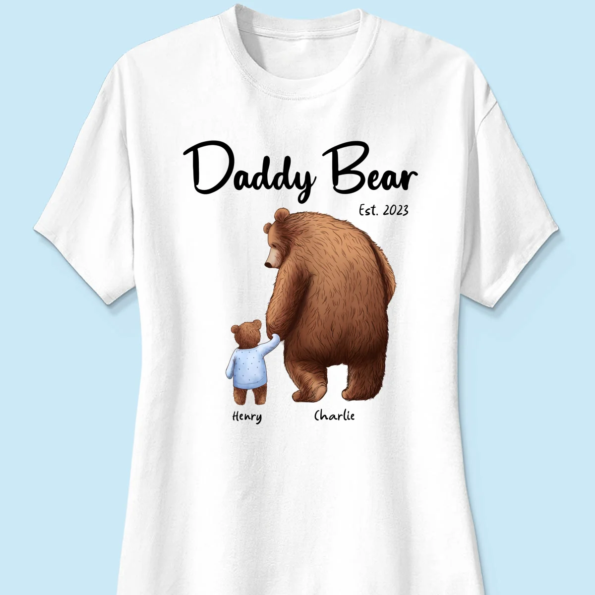 Daddy Bear Est. Papa Bear Father‘s Day Gift For Husband Dad Grandpa Personalized Shirt - Image 11