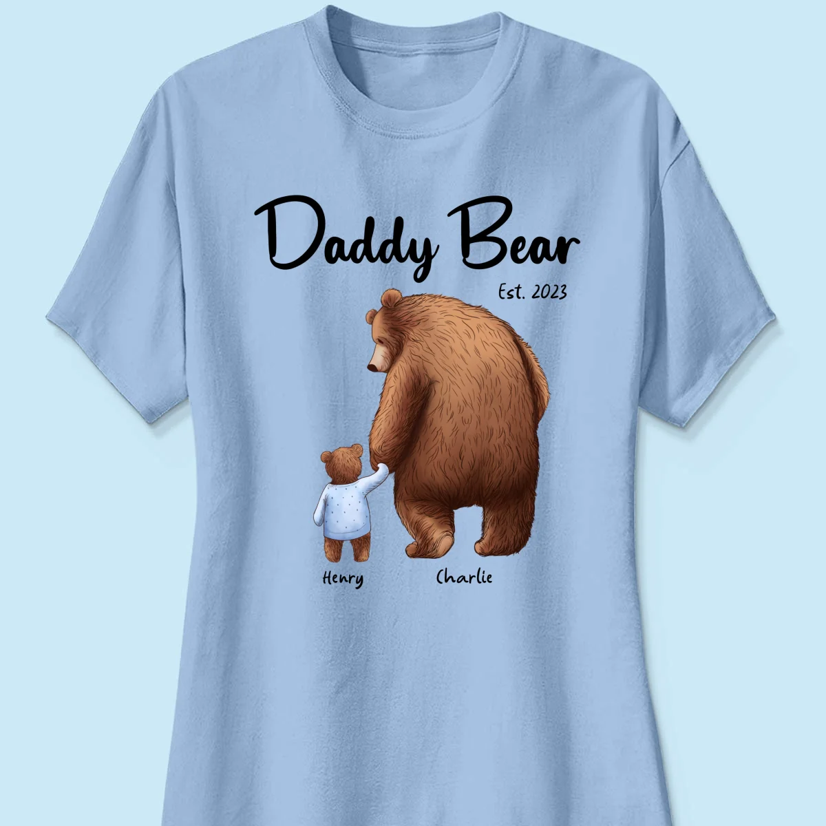 Daddy Bear Est. Papa Bear Father‘s Day Gift For Husband Dad Grandpa Personalized Shirt - Image 13