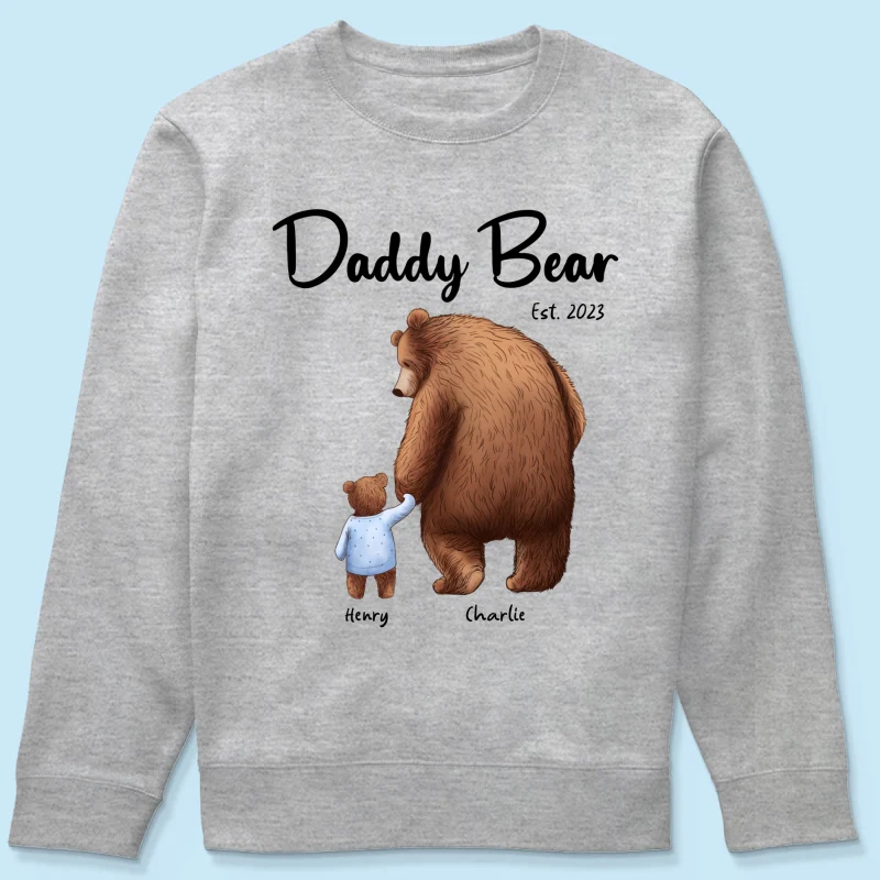 Daddy Bear Est. Papa Bear Father‘s Day Gift For Husband Dad Grandpa Personalized Shirt - Image 19