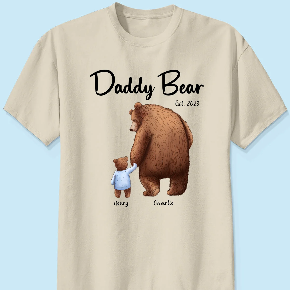 Daddy Bear Est. Papa Bear Father‘s Day Gift For Husband Dad Grandpa Personalized Shirt - Image 9