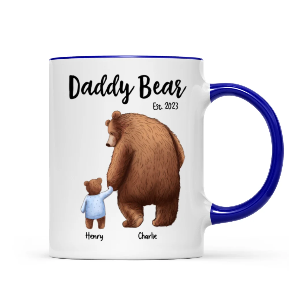 Daddy Bear Papa Bear Father‘s Day Gift For Husband Dad Grandpa Personalized Mug - Image 10