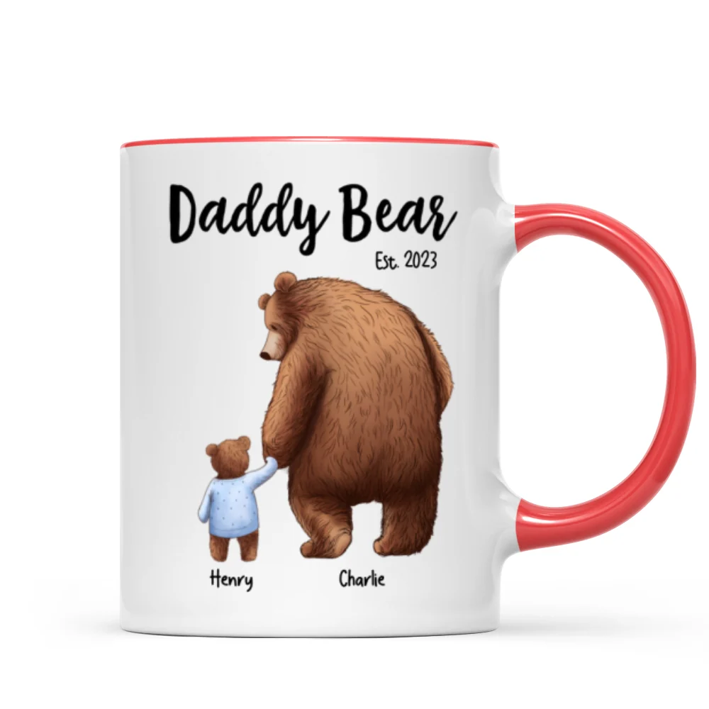 Daddy Bear Papa Bear Father‘s Day Gift For Husband Dad Grandpa Personalized Mug - Image 11
