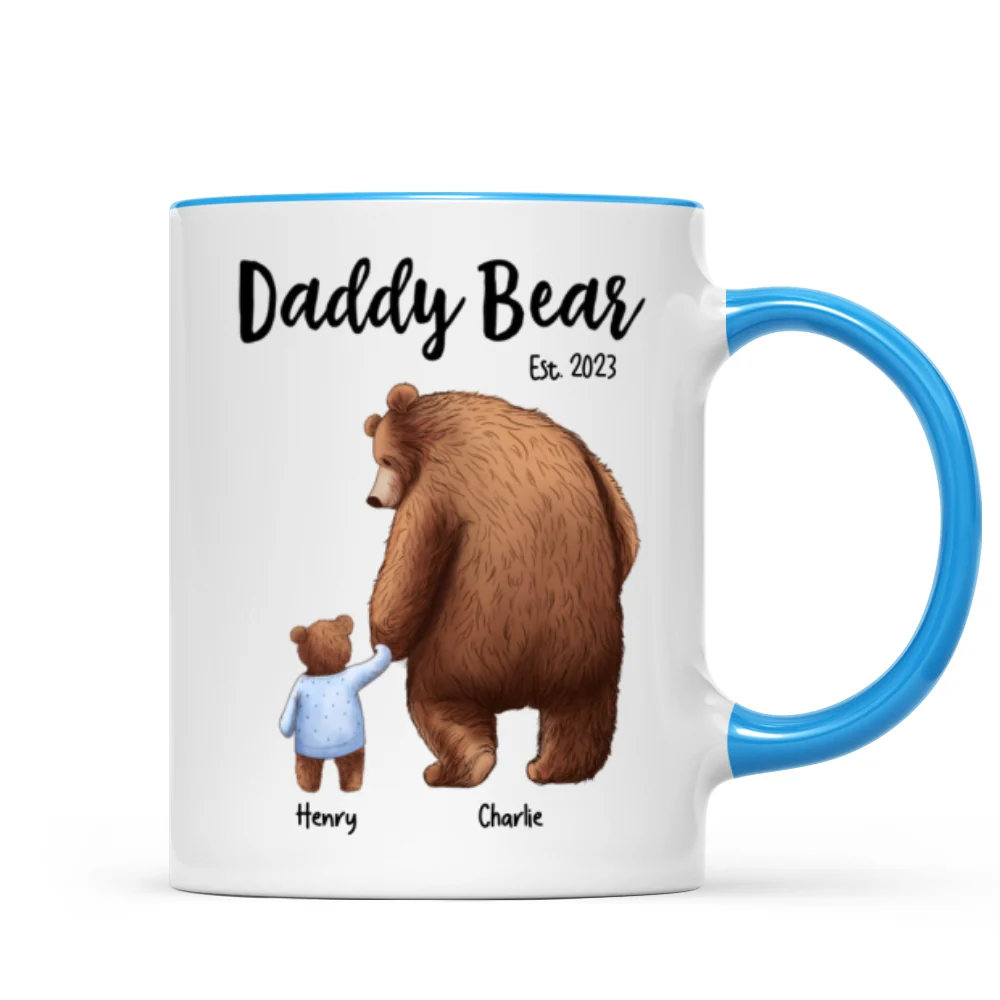 Daddy Bear Papa Bear Father‘s Day Gift For Husband Dad Grandpa Personalized Mug - Image 12