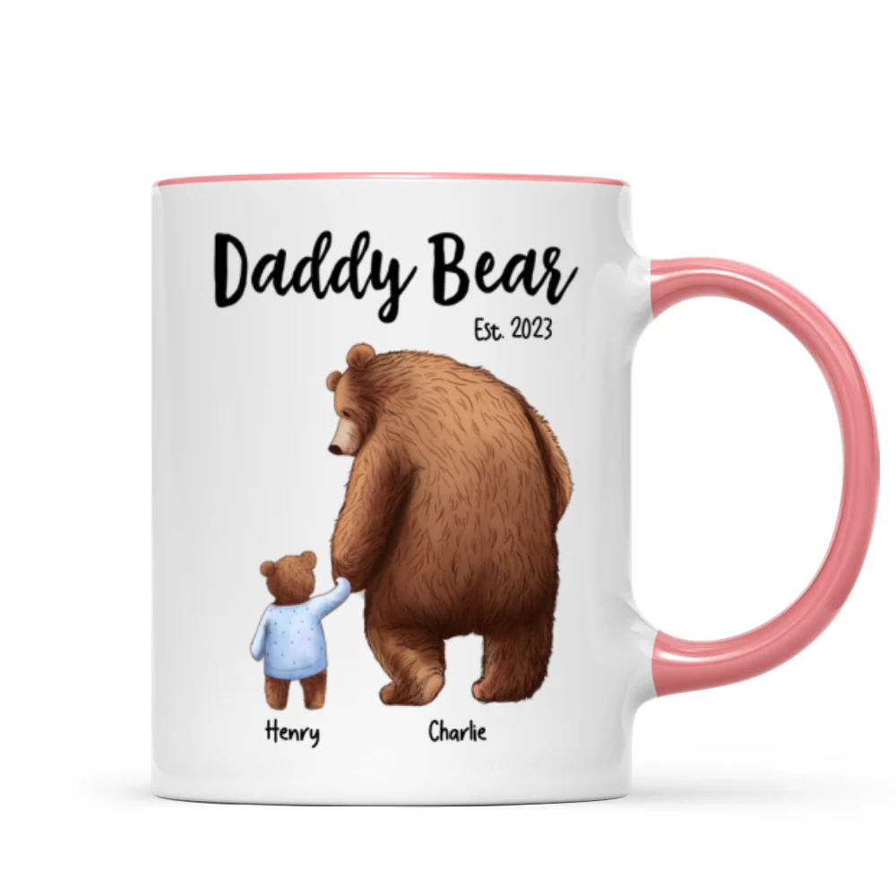 Daddy Bear Papa Bear Father‘s Day Gift For Husband Dad Grandpa Personalized Mug - Image 13