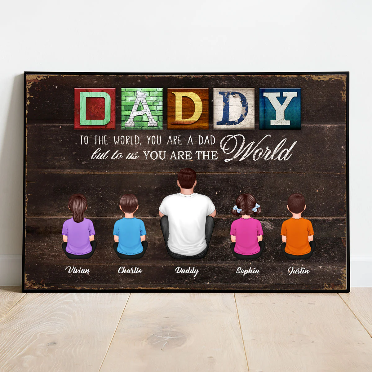 Daddy Letters To The World Personalized Poster - Image 4