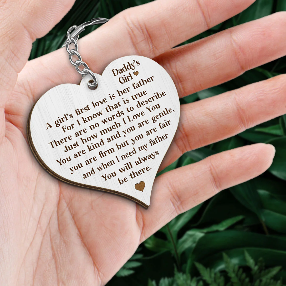 Daddy‘s Girl Personalized Wooden Keychain - Image 2