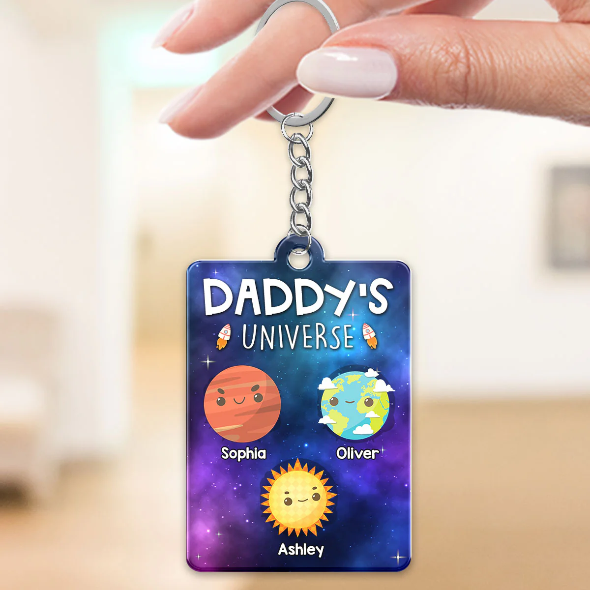 Daddy‘s Universe Personalized Acrylic Keychain