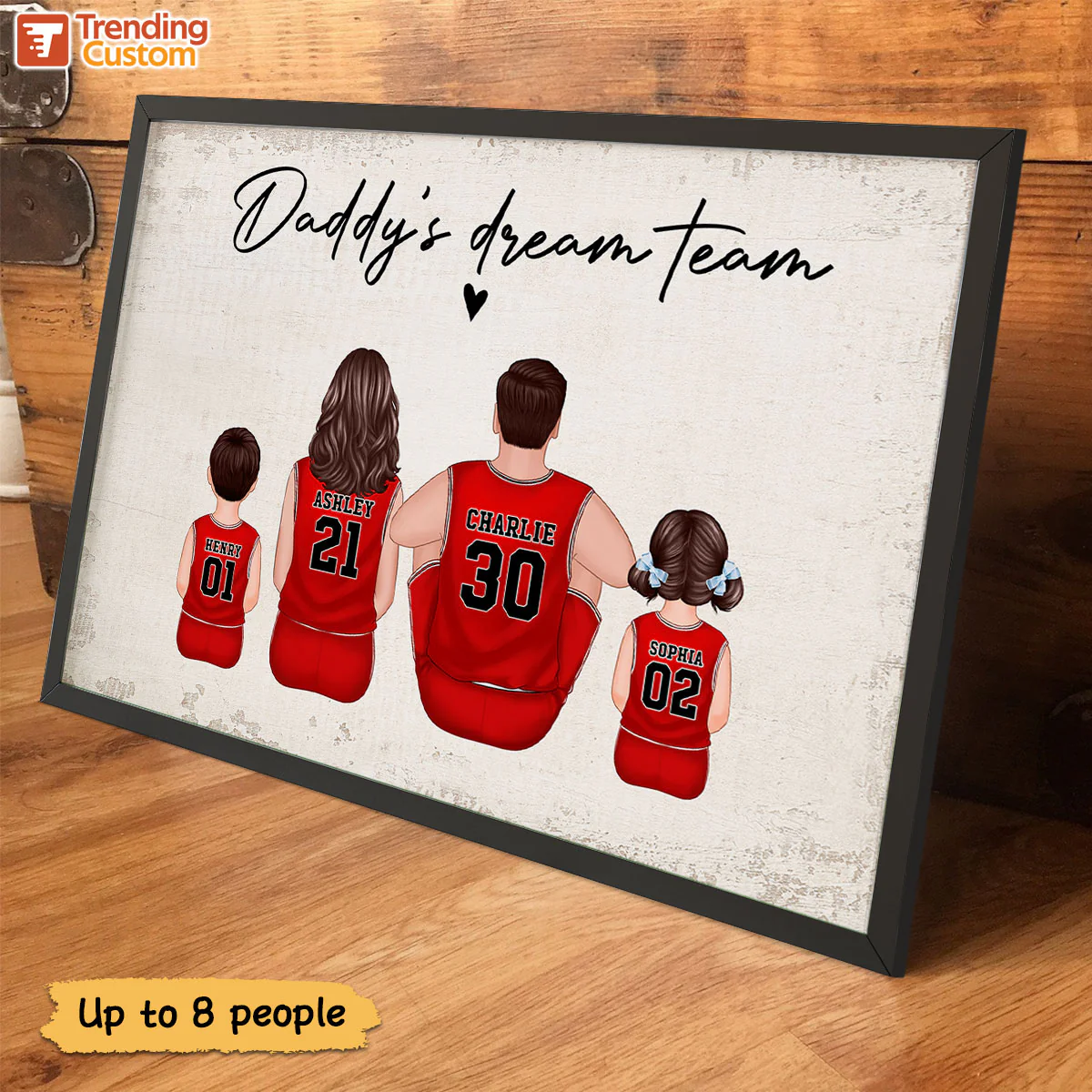 Basketball Team Personalized Family Poster Custom Gift for Dad Husband or Home Decor - Image 4
