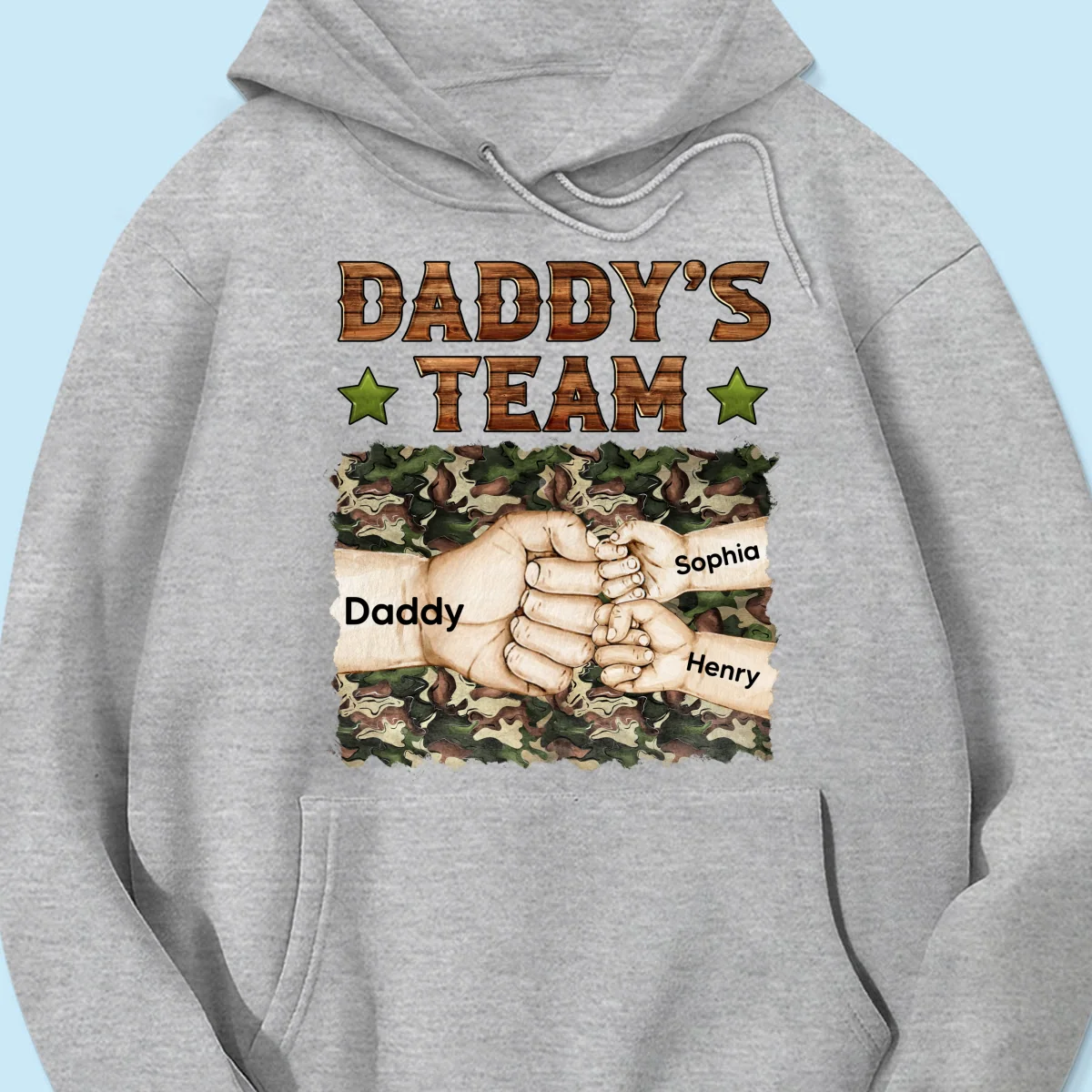 Daddy‘s Team Fist Bump Camouflage Personalized Shirt - Image 11