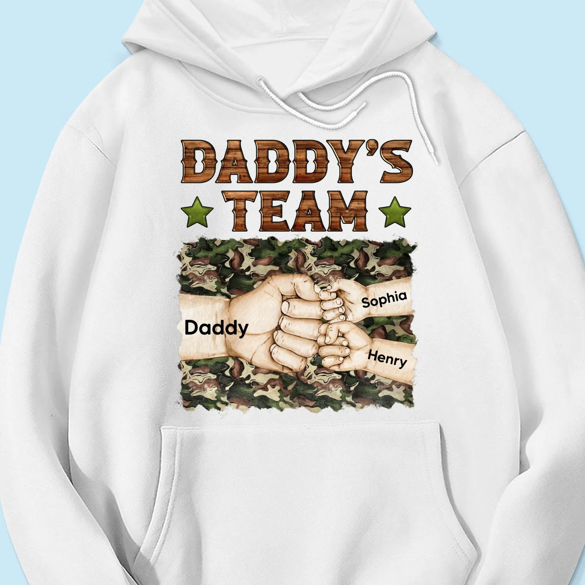 Daddy‘s Team Fist Bump Camouflage Personalized Shirt - Image 12