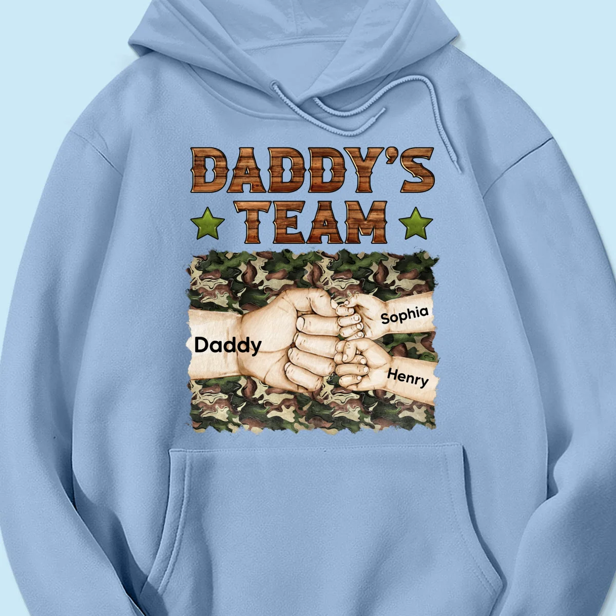 Daddy‘s Team Fist Bump Camouflage Personalized Shirt - Image 13