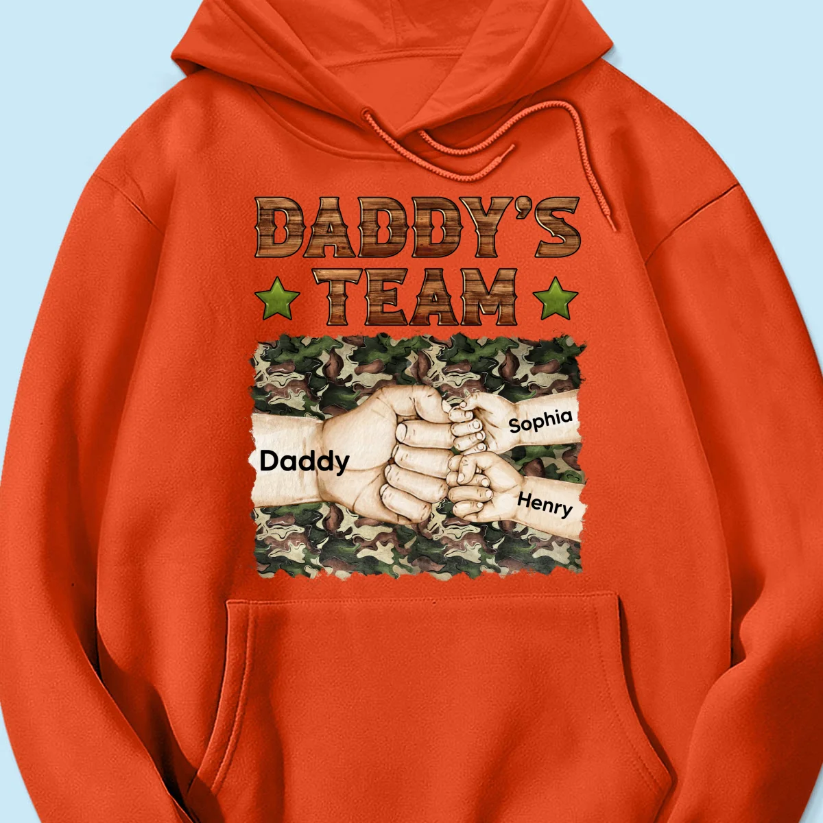 Daddy‘s Team Fist Bump Camouflage Personalized Shirt - Image 15