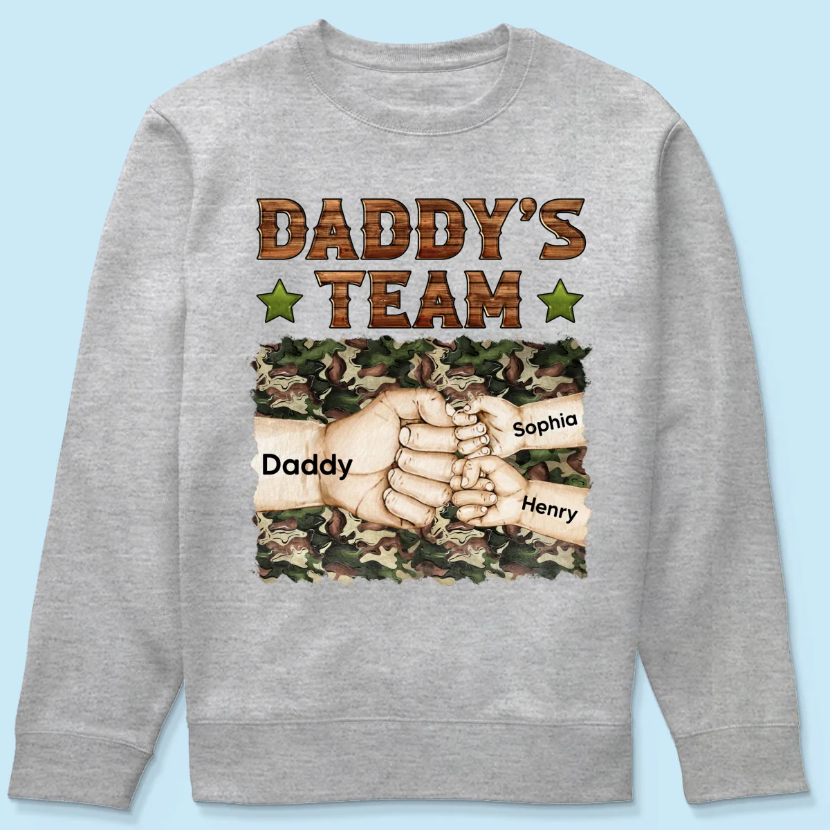 Daddy‘s Team Fist Bump Camouflage Personalized Shirt - Image 16