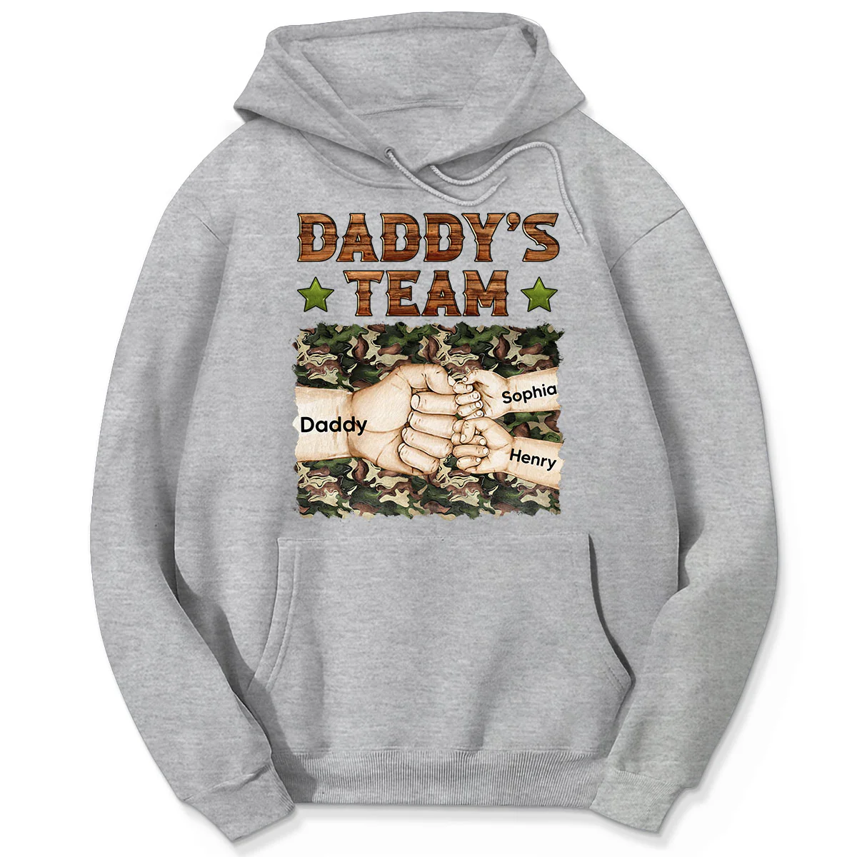 Daddy‘s Team Fist Bump Camouflage Personalized Shirt - Image 4