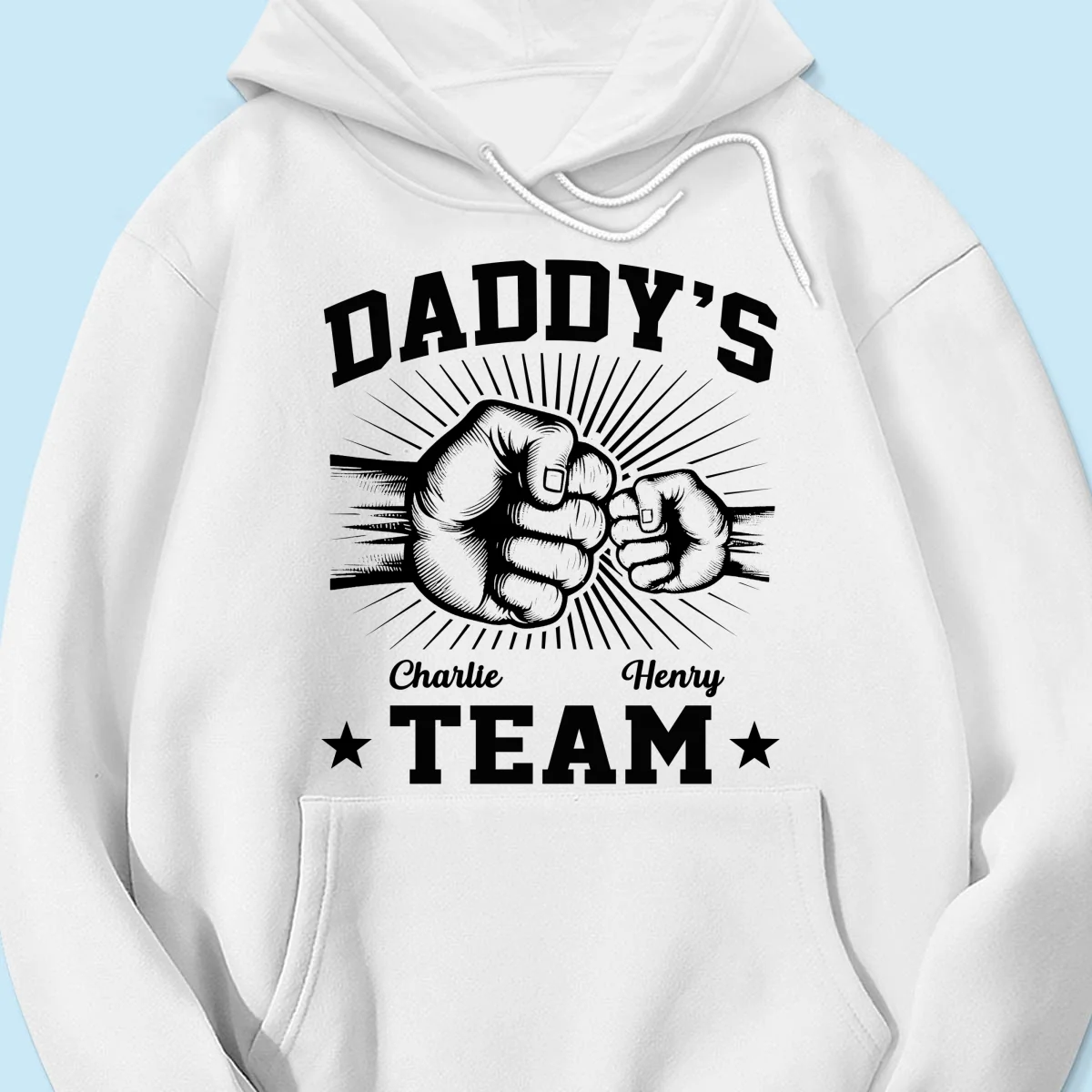 Daddy‘s Team Fist Bump Gift For Dad Personalized Shirt - Image 12