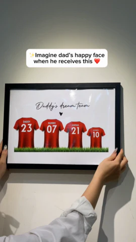 Daddy's Team Soccer Shirt Personalized Poster, Father's Day Gift For Dad, For Grandpa, For Husband - Image 2
