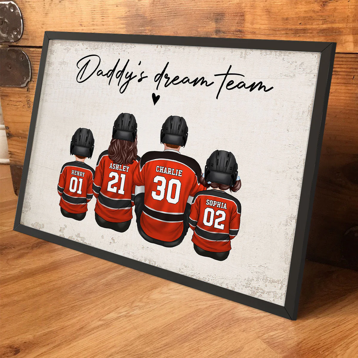 Hockey Team Personalized Poster Custom Gift for Dad Grandpa Husband and Family Home Decor - Image 7