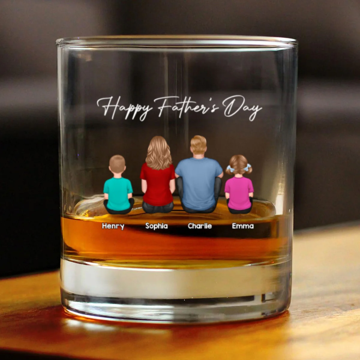 Daddy's Team Personalized Wine Glass, Heartfelt Father's Day Gift For Dad - Image 13