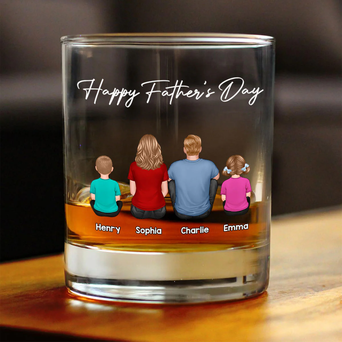 Daddy's Team Personalized Wine Glass, Heartfelt Father's Day Gift For Dad - Image 5