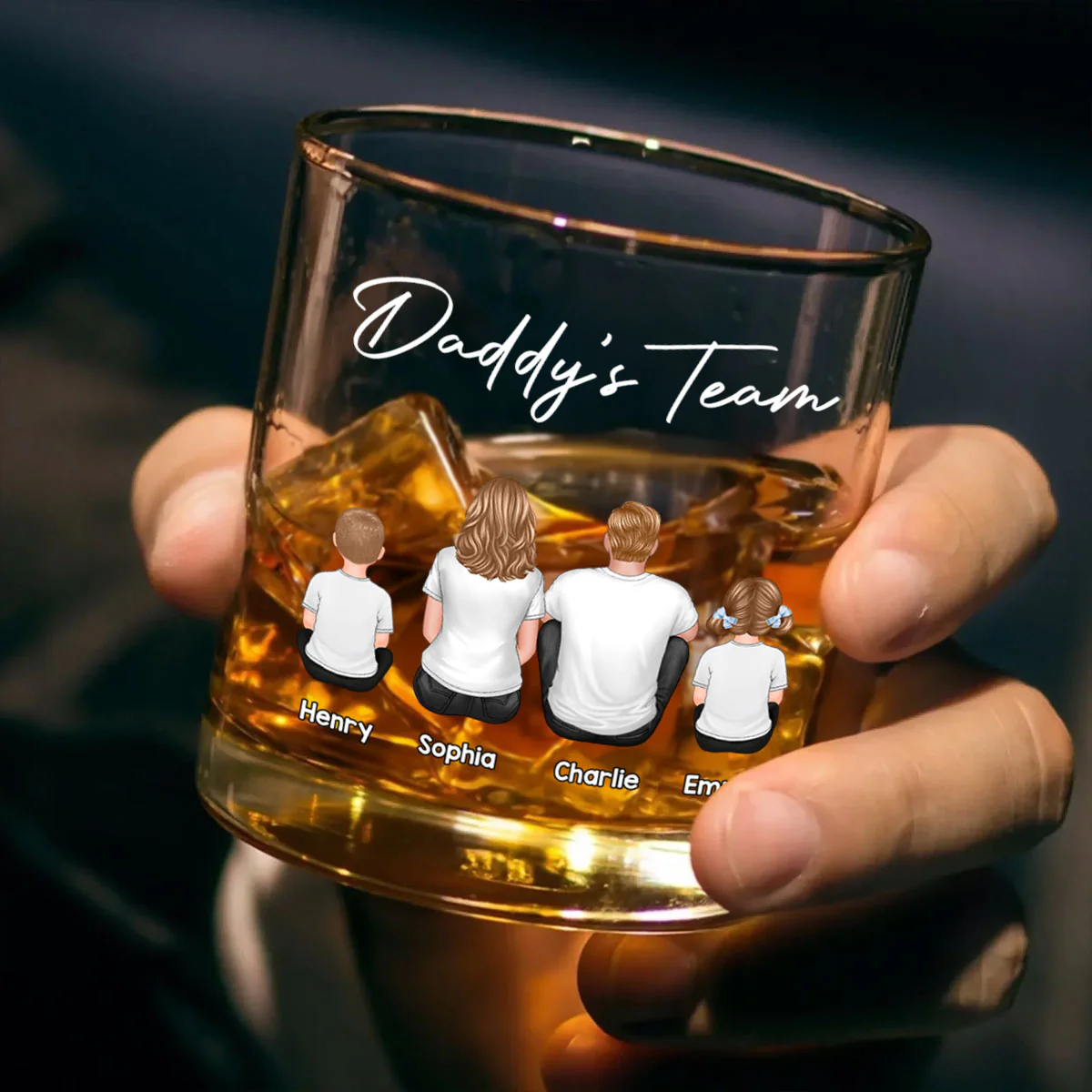 Daddy's Team Personalized Wine Glass, Heartfelt Father's Day Gift For Dad - Image 6