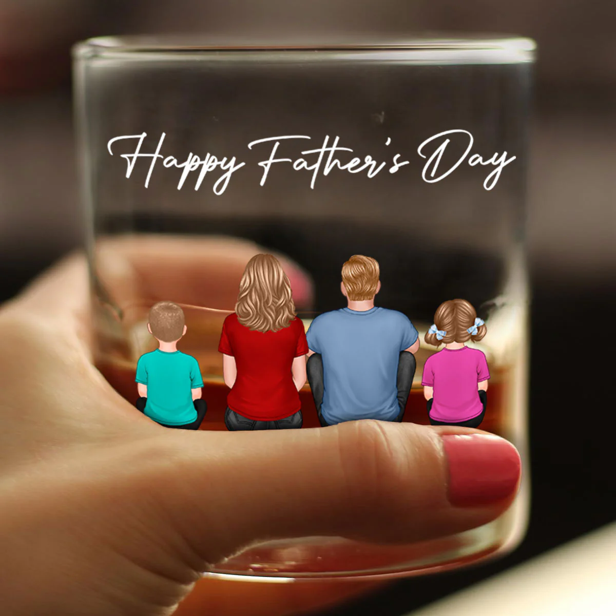 Daddy's Team Personalized Wine Glass, Heartfelt Father's Day Gift For Dad - Image 7