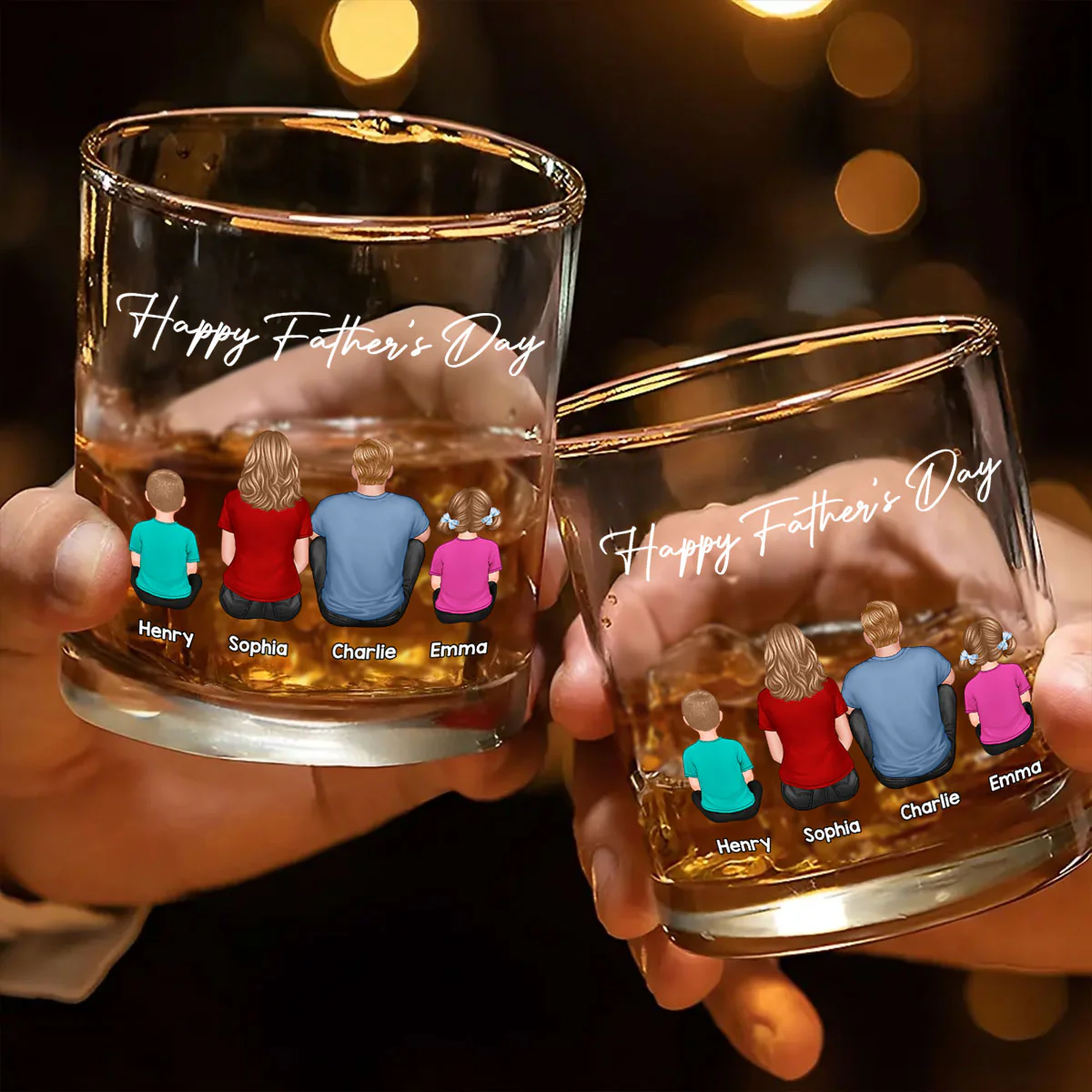 Daddy's Team Personalized Wine Glass, Heartfelt Father's Day Gift For Dad - Image 9