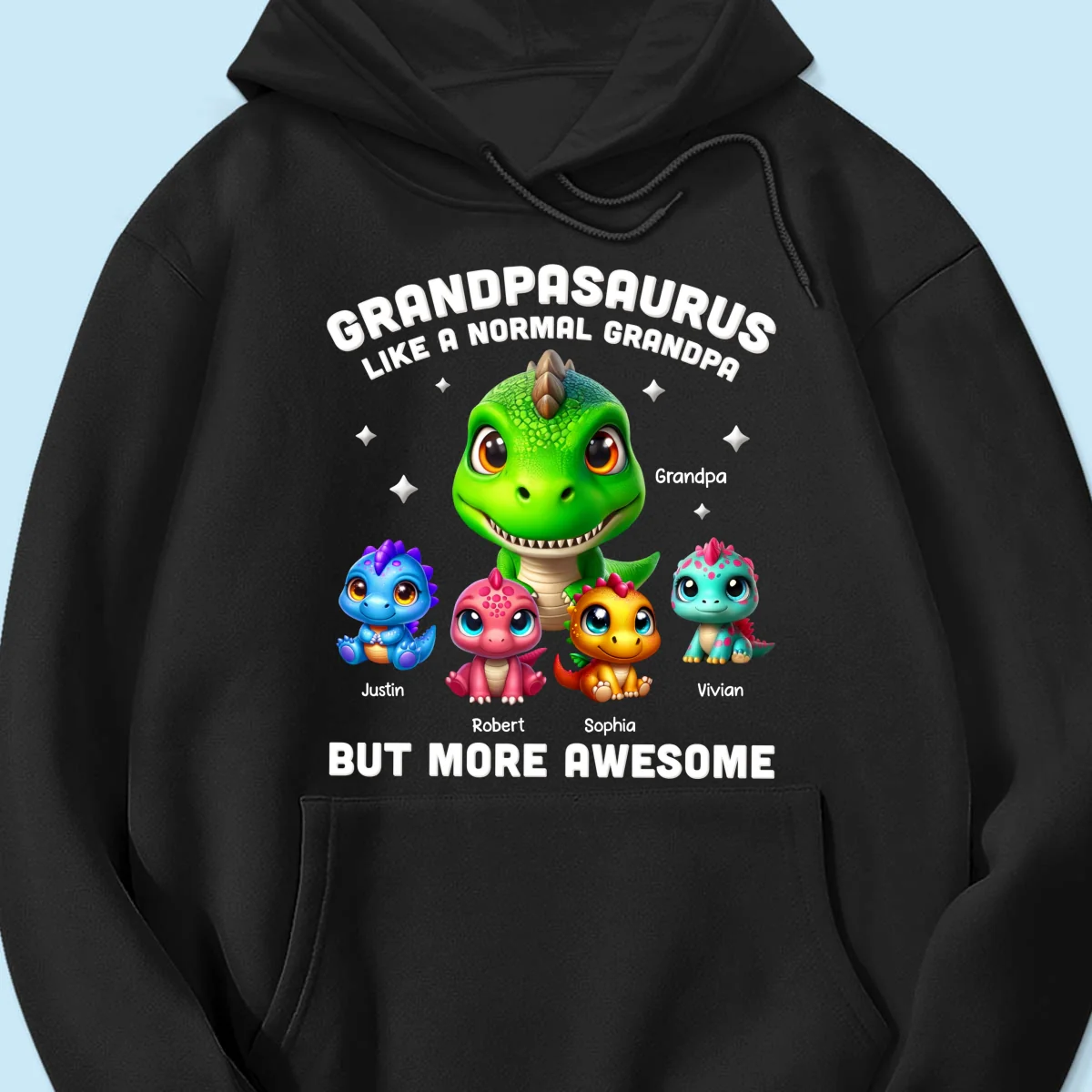 Daddysaurus Grandpasaurus 3D Dinosaurs Personalized Shirt, Father's Day Gift For Dad, For Grandpa - Image 12
