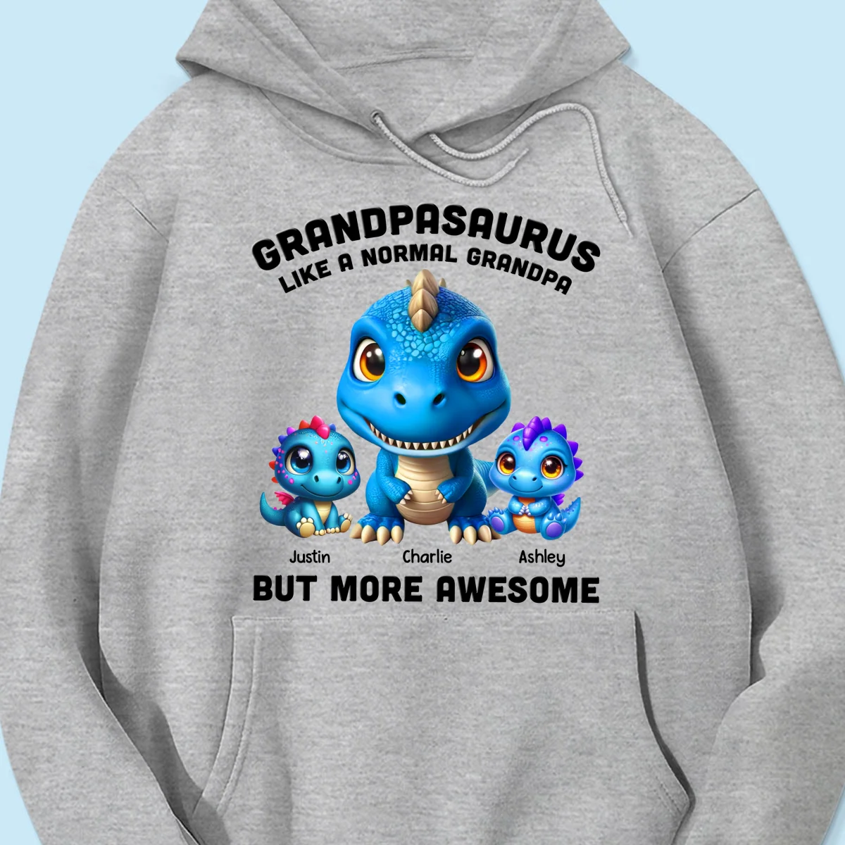Daddysaurus Grandpasaurus 3D Dinosaurs Personalized Shirt - Image 10
