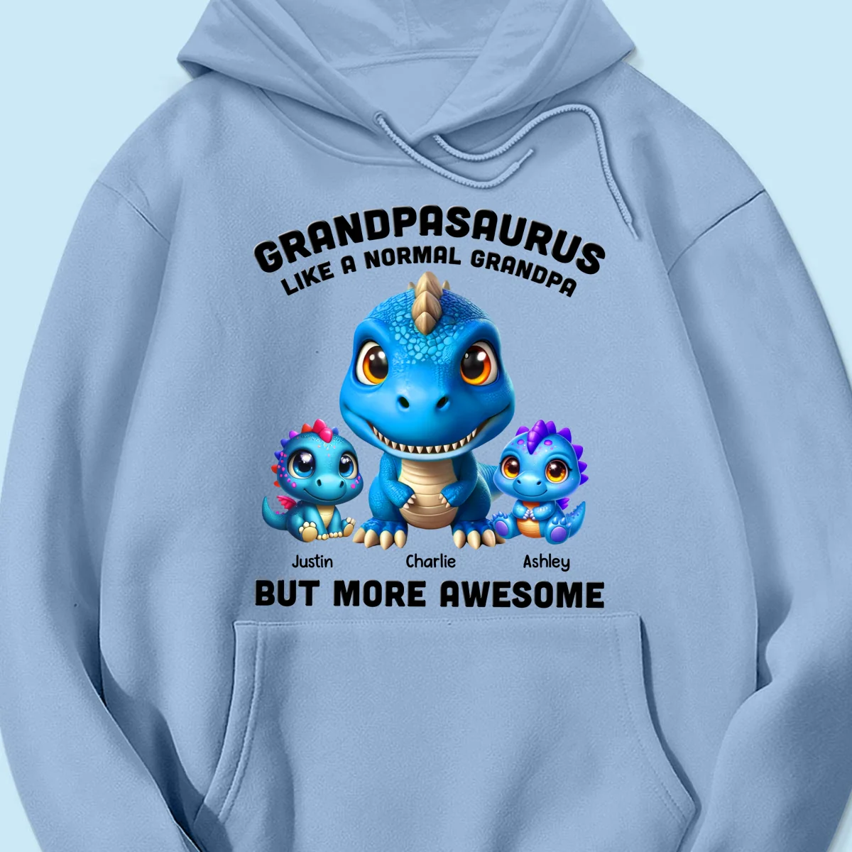 Daddysaurus Grandpasaurus 3D Dinosaurs Personalized Shirt - Image 11