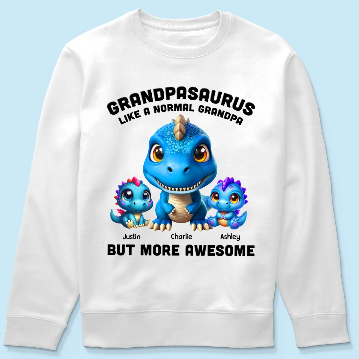 Daddysaurus Grandpasaurus 3D Dinosaurs Personalized Shirt - Image 12
