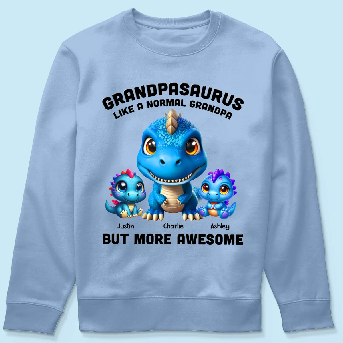 Daddysaurus Grandpasaurus 3D Dinosaurs Personalized Shirt - Image 14