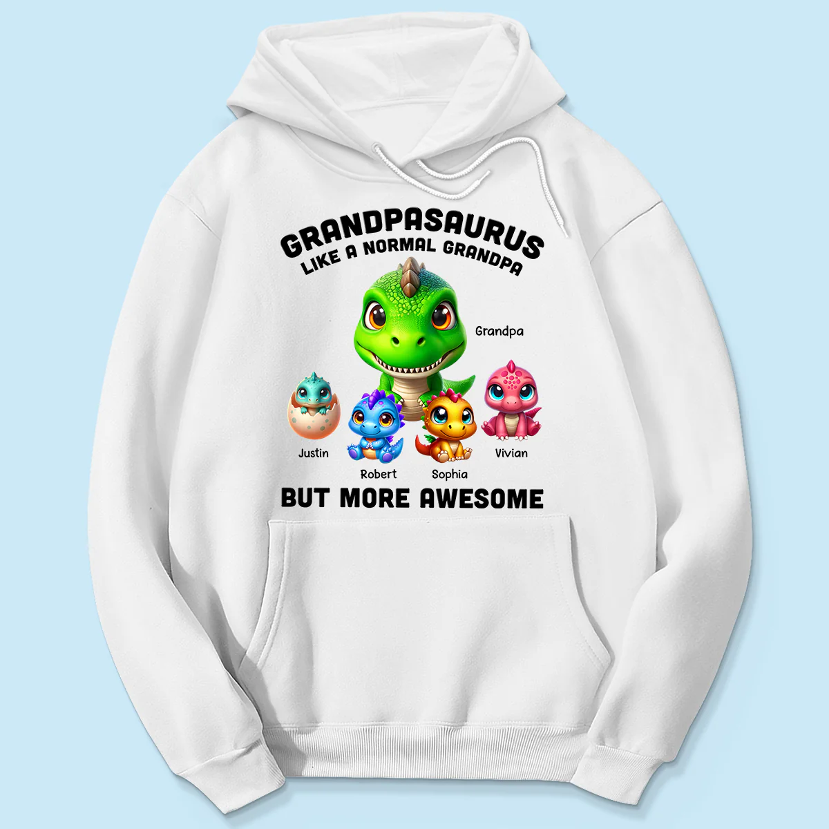 Daddysaurus Grandpasaurus 3D Dinosaurs Personalized Shirt - Image 4