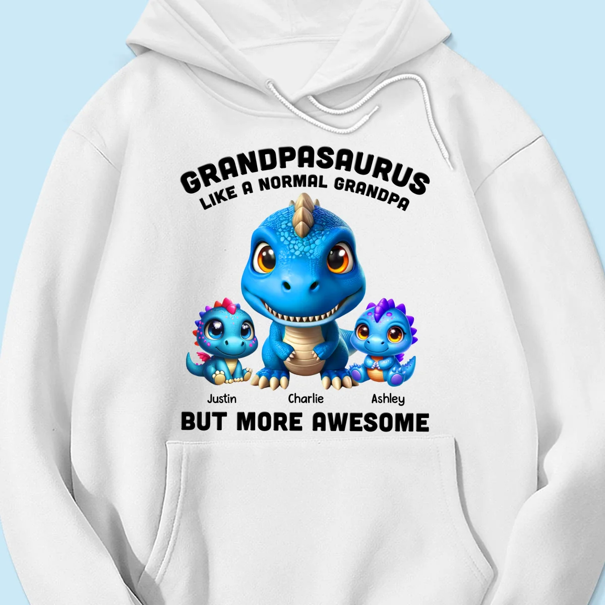 Daddysaurus Grandpasaurus 3D Dinosaurs Personalized Shirt - Image 9