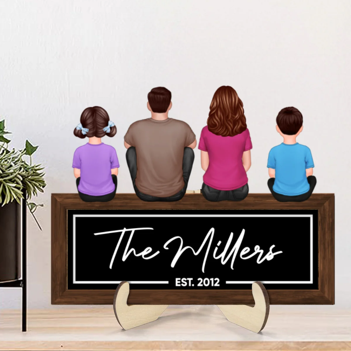 Dad's Pride - Family Showcase Wooden Plaque - Gift - Image 8