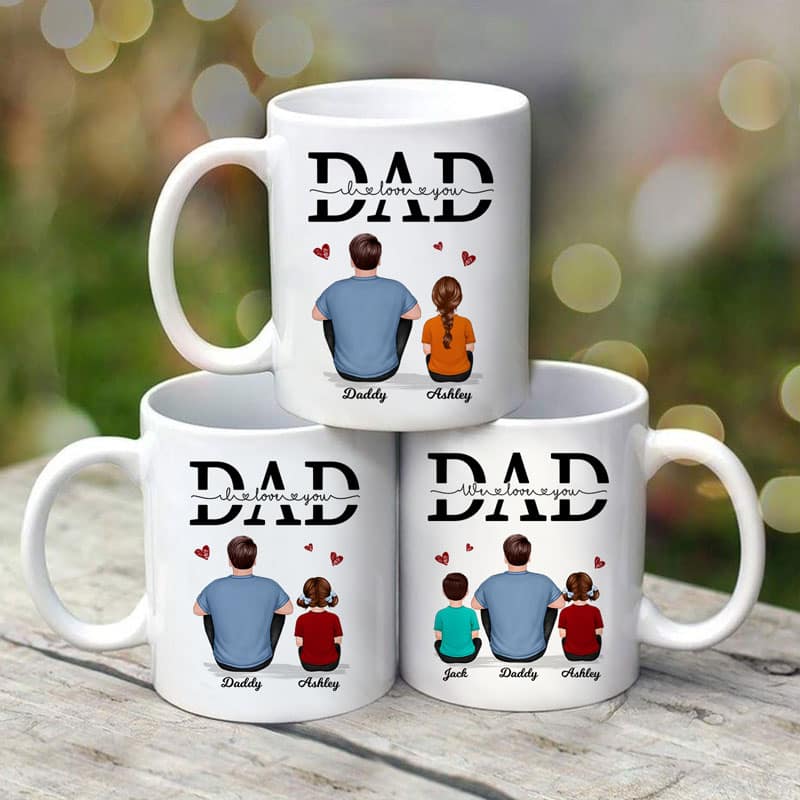 Dad We Love You Personalized Mug, Gift For Dad, Husband - Image 3