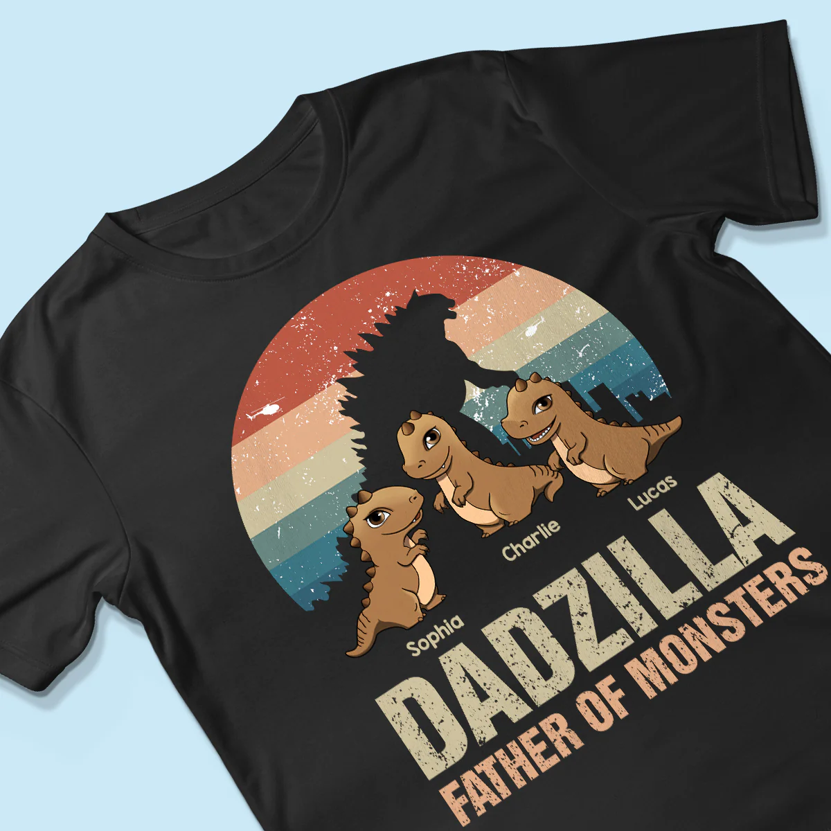 Dadzilla Retro Dinosaurs Personalized Shirt - Image 3
