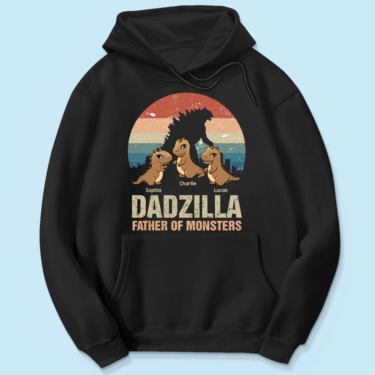 Dadzilla Retro Dinosaurs Personalized Shirt - Image 4