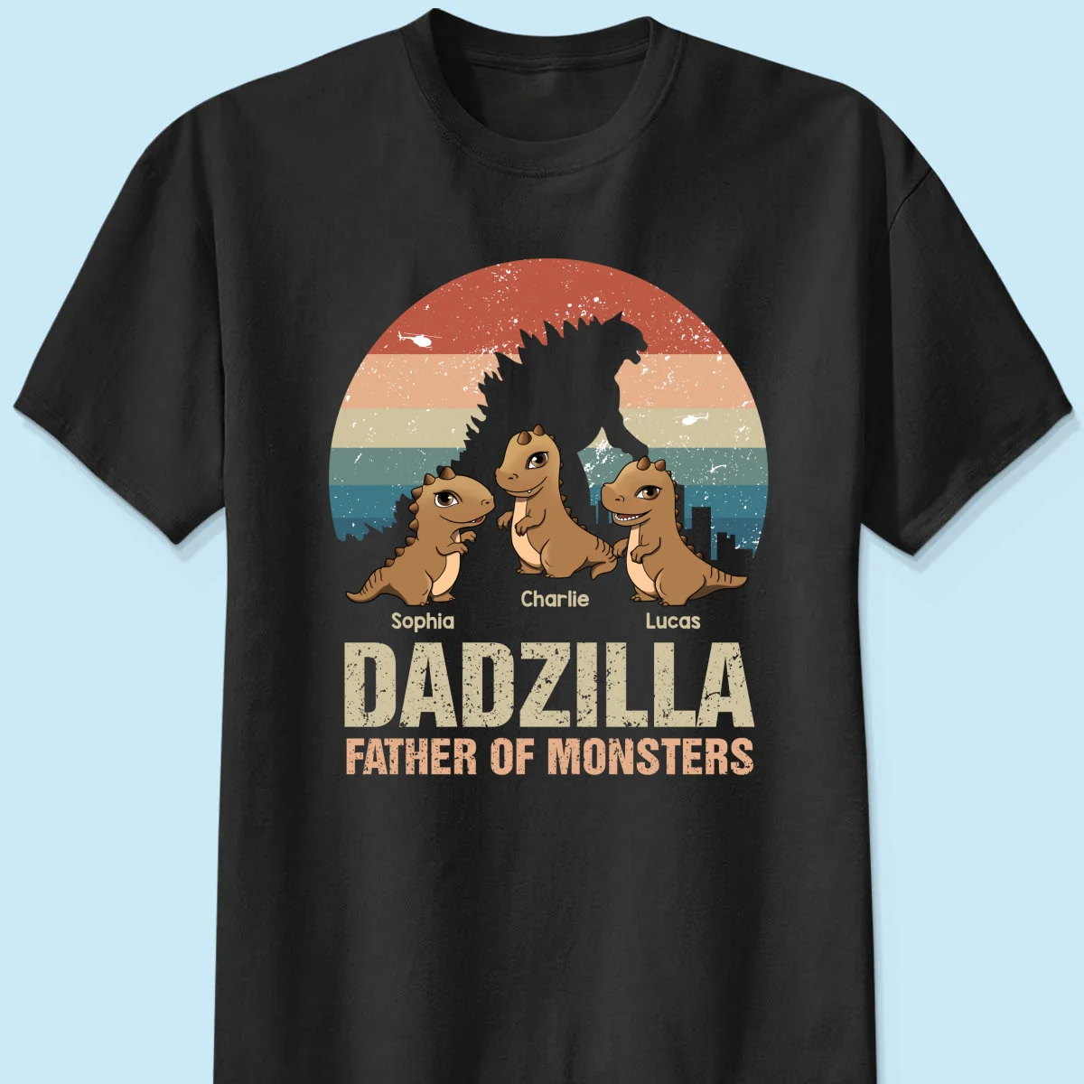 Dadzilla Retro Dinosaurs Personalized Shirt - Image 6