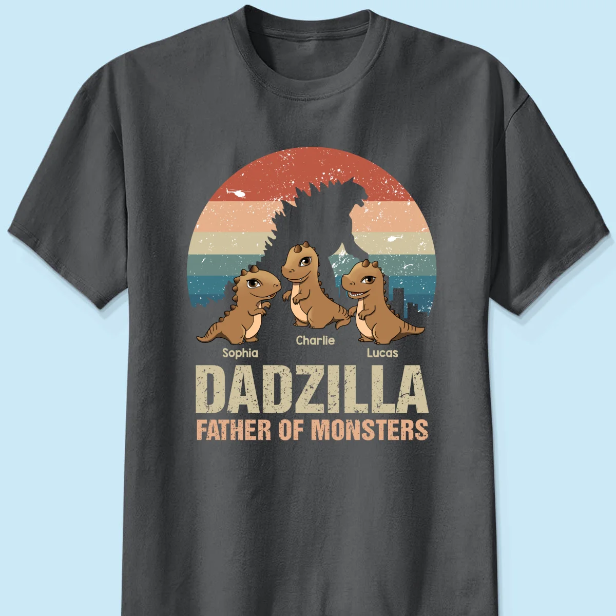 Dadzilla Retro Dinosaurs Personalized Shirt - Image 8