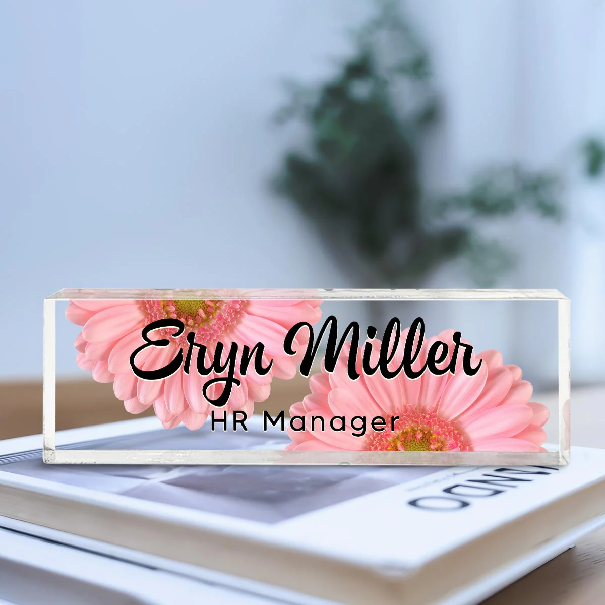 Personalized Office Acrylic Desk Name Plate, Office Desk Decor, Gift For Colleagues, Coworkers, Boss - Image 4
