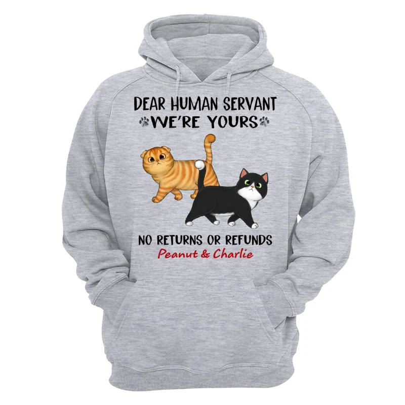 Dear Cat Dad Mom We‘re Yours Walking Fluffy Cat Personalized Shirt - Image 14